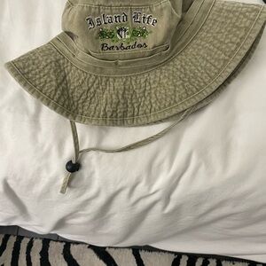 Olive Green Island Life Bucket Hat